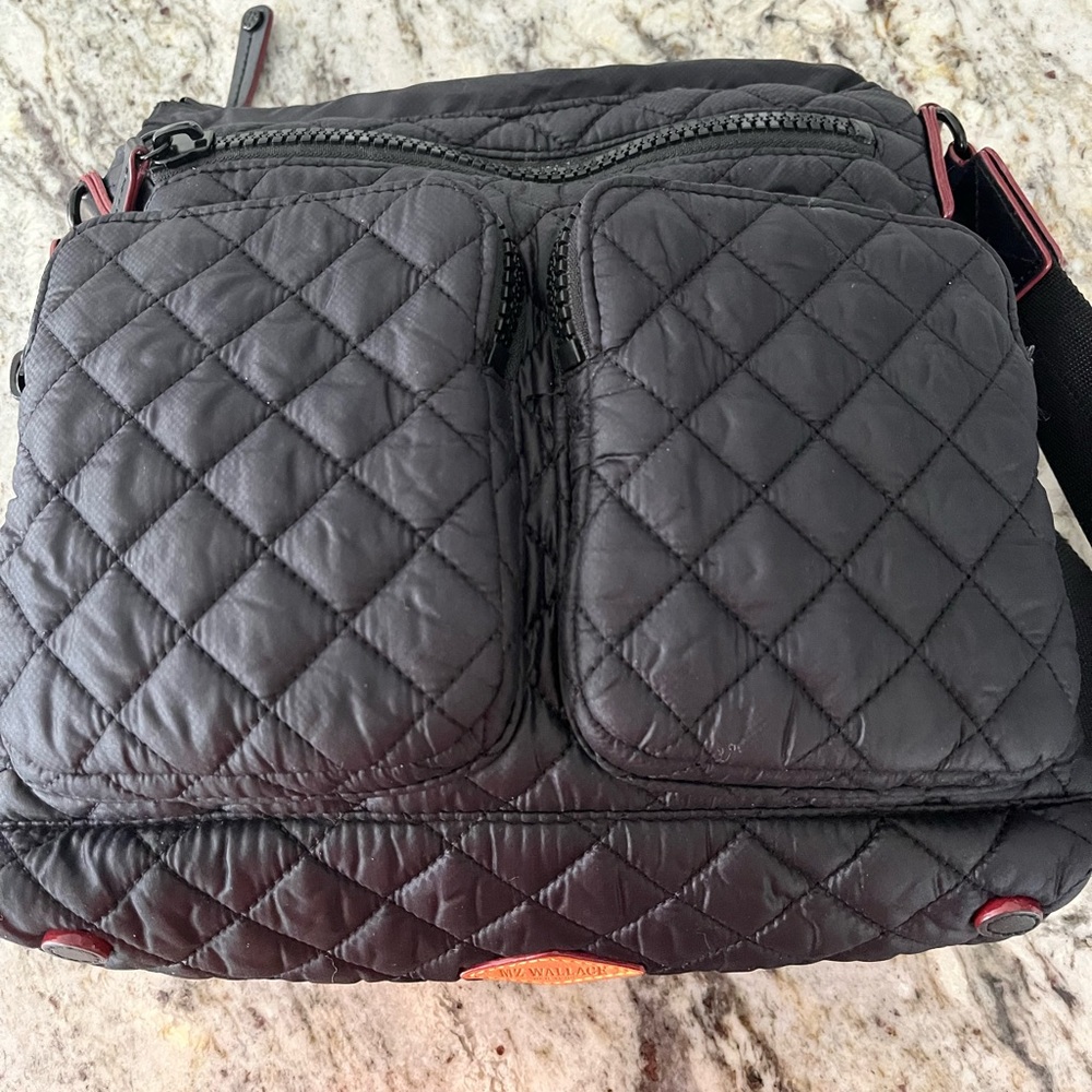 MZ Wallace Quilted Mia Black Bag- Very Good Condition